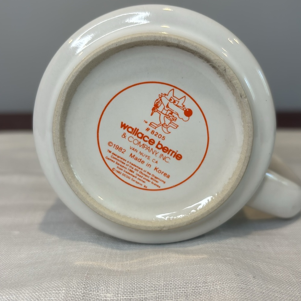 1984 Olympic Winter Games Coffee Cup VUCKO THE WOLF MASCOT Sarajevo '84 XIV mug - Picture 5 of 8